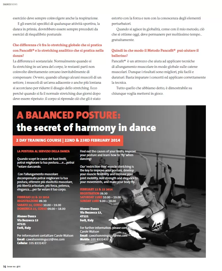 Dance posture and performance